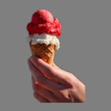 Ice Cream - Ice cream is a frozen dessert made from cream, milk, sugar, and various flavorings. It comes in many flavors and can be served in cones, cups, or as a topping for other desserts.