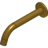 Wall Mounted Spout – Brushed Brass