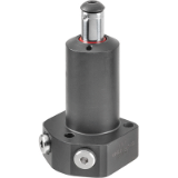 AMF 6951FZ-DW - Push-Pull Cylinder, base-flange-mounting with guided piston rod