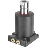 AMF 6951FZP - Push-Pull Cylinder, base-flange-mounting with guided piston rod, double acting
