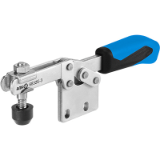 AMF 6832E - Horizontal acting toggle clamp with open clamping arm and vertical base