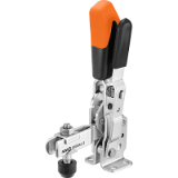 AMF 6800SJ - Vertical toggle clamp with safety latch with open clamping arm and horizontal base