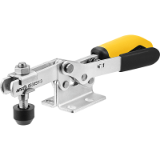 AMF 6830SY - Horizontal toggle clamp with safety latch, open clamping arm and vertical base
