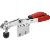 AMF 6832S - Horizontal toggle clamp with safety latch, open clamping arm and horizontal base