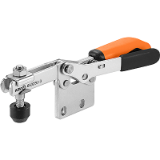 AMF 6832SJ - Horizontal toggle clamp with safety latch, open clamping arm and horizontal base