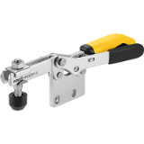 AMF 6832SY - Horizontal toggle clamp with safety latch, open clamping arm and horizontal base