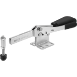 AMF 6834ST - Horizontal toggle clamp with safety latch. With solid clamping arm and horizontal base.