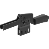 AMF 6835BO - Horizontal toggle clamp with open-holder, black