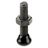 AMF 6880B - Clamping screw, black, for push-pull type clamps