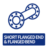 Short pipe with flange / Bend