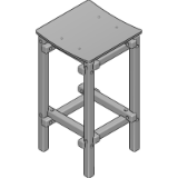 Fair and Square Bar Stool LOW