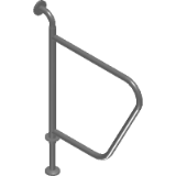 Movable grab bars (Swing-up and swivel)