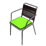 Kissi chair with armrests
