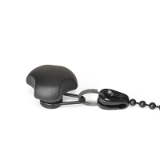GN5342.13 - Tristar knobs with loss protection, bushing Stainless Steel, with plastic ball chain