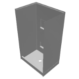 Multi-Piece Curbed 48 x 34 x 81 12 Shower 6 Curb Height 4LBS4834