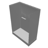 Multi-Piece Curbed 60 x 30 x 83 12 Above Floor Rough Shower Curbed Threshold, 8 Curb Height 5LRS6030AFR