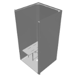 Single-Piece Code Compliant 42 x 38 x 78 Shower Traditional Threshold, 12 Curb Height LCS4238A5T