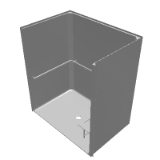 Single-Piece Code Compliant 71 x 47 x 77 12 Shower Beveled Threshold, 34 Curb Height LDS7147A75B