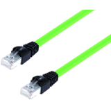 Connection cable RJ45 - RJ45, TPE green, shielded