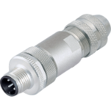 Male cable connector, CAT 5, screw clamp connection, cable aperture 4-6mm, shieldable, UL