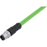 Male cable connector, PROFINET, PUR green, shielded, UL