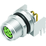 M8, series 818, Automation Technology - Data Transmission - ---female angled panel mount connector