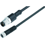 connection cable male cable connector - female cable connector, TPE black