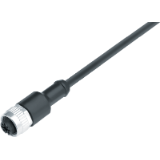 Female cable connector, moulded, PUR