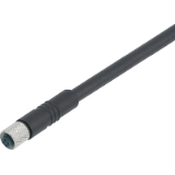 Female cable connector, moulded, M5 x 0,5
