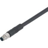 Male cable connector, moulded, M5 x 0,5, shielded