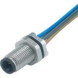 M5, series 707, Automation Technology - Sensors and Actuators - male panel mount connector