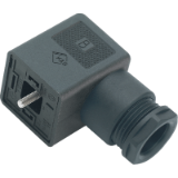 Female power connector DIN EN 175301-803, high housing, wired