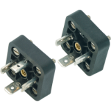 Male rectangular power connector DIN EN 175301-803, 4 mounting holes