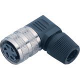 Female angled connector, plastic version