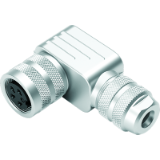 Female angled connector, crimp connection, shieldable, PG 7