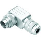Male angled connector, crimp connection, shieldable, PG 9