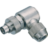 Male angled connector 360° EMI protected, shieldable