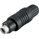 Female cable connector, shieldable, IP67