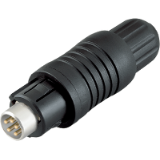 Male cable connector, shieldable, IP67