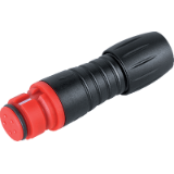 Female cable connector, red