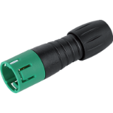 Male cable connector, green
