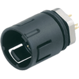 Male panel mount connector, black