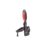 B0395 - Toggle clamps vertical with safety interlock with straight foot and adjustable clamping spindle