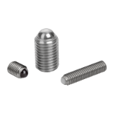 B0162 - Ball-end thrust screws without head stainless steel with full ball