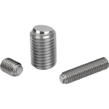 B0158 - Ball-end thrust screws without head stainless steel with flattened ball