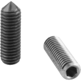 B0121 - Hexagon socket set screws with pointed tip DIN EN ISO 4027