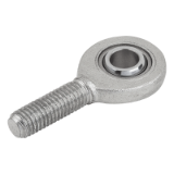 B0549 - Rod ends with plain bearing, external thread, steel, DIN ISO 12240-1 maintenance-free