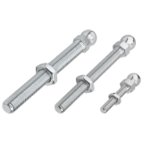 B0354 - Gewindespindeln für Gelenkfüße  aus Stahl oder Edelstahl