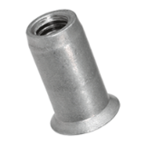 BN 4576 Blind rivet nuts countersunk head, round shank, open end