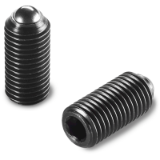 W834 - STEEL SPRING BALL PLUNGER WITH HEXAGON SOCKET END BLACK-OXIDE STEEL